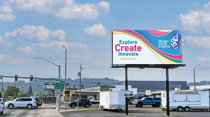 design scene eugene poster wrap billboard mock up