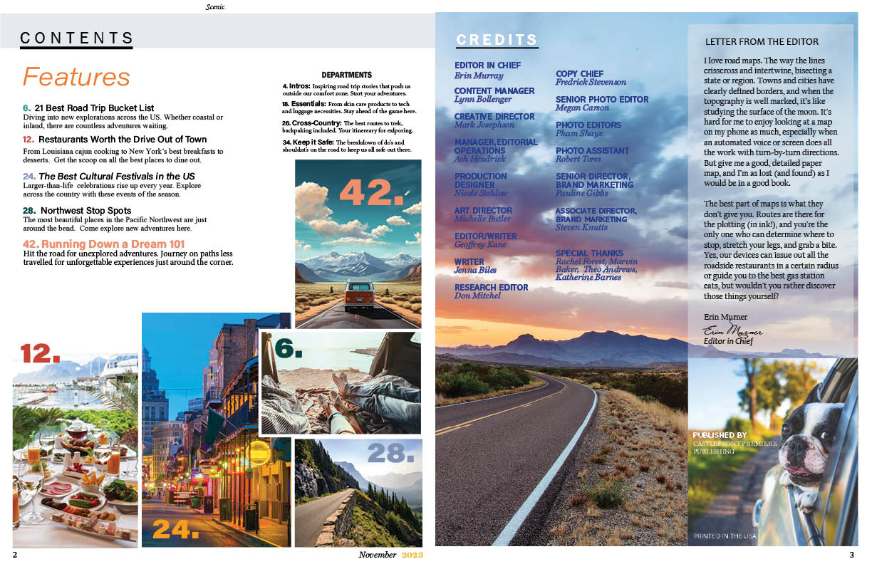 magazine table of contents